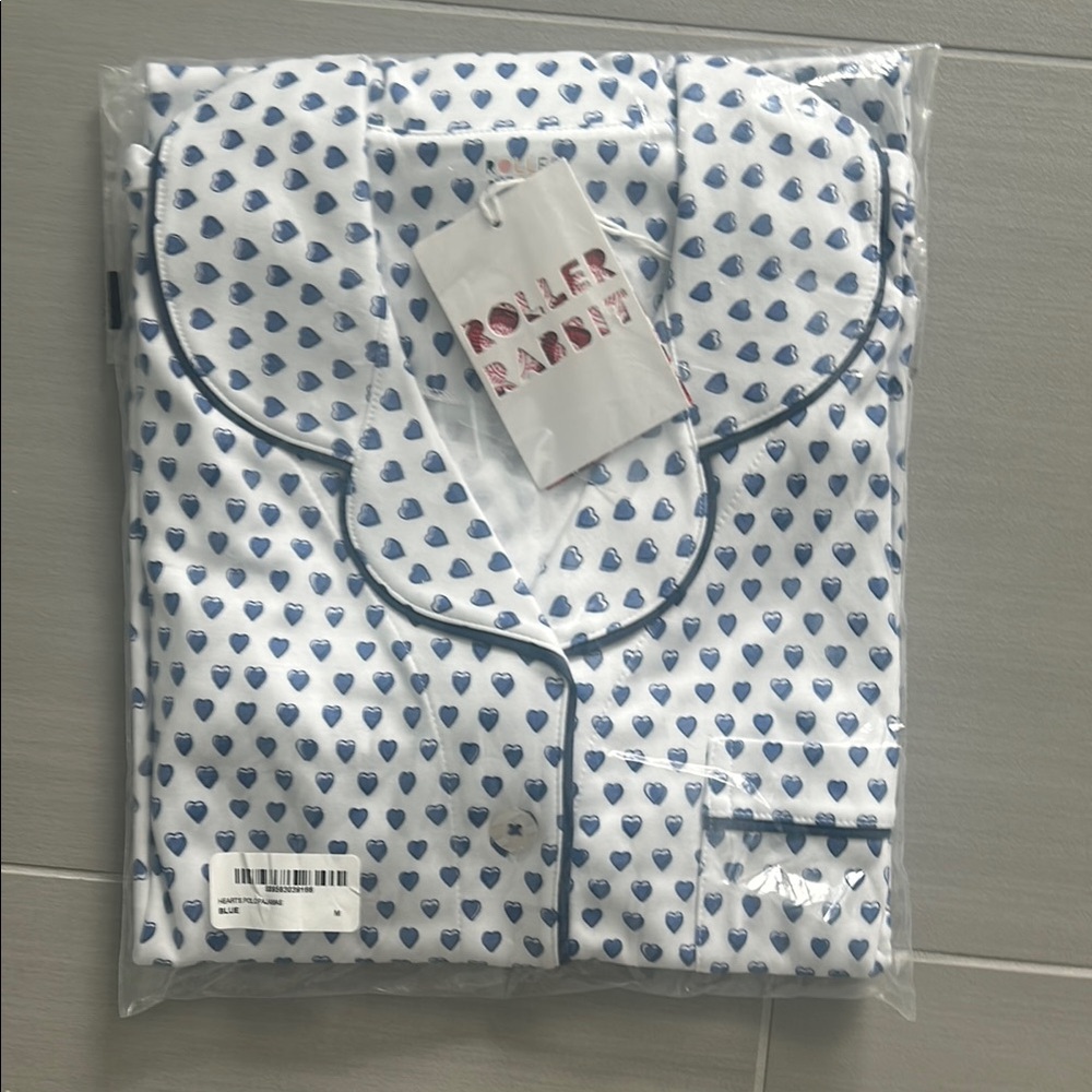 Roller Rabbit Blue Heart Pajama Set